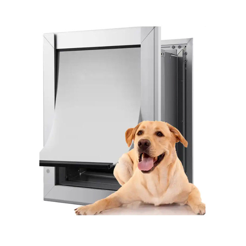 ISO9001 PET 安全 アルミ PET ドア 4 方向 閉じる 磁気 鍵 犬 ドア