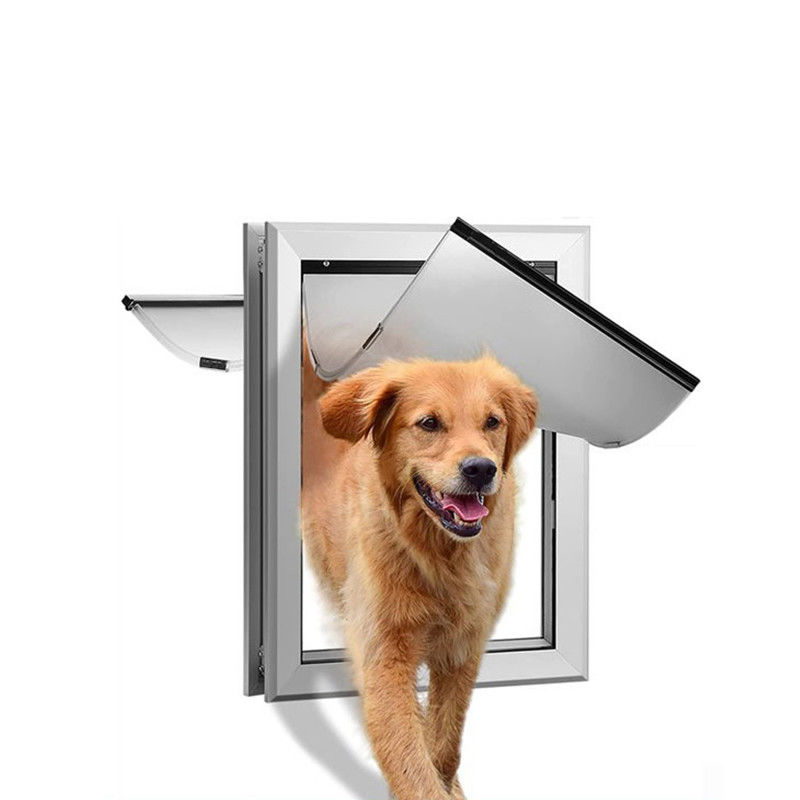 ISO9001 PET 安全 アルミ PET ドア 4 方向 閉じる 磁気 鍵 犬 ドア