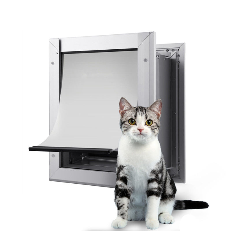 ISO9001 PET 安全 アルミ PET ドア 4 方向 閉じる 磁気 鍵 犬 ドア