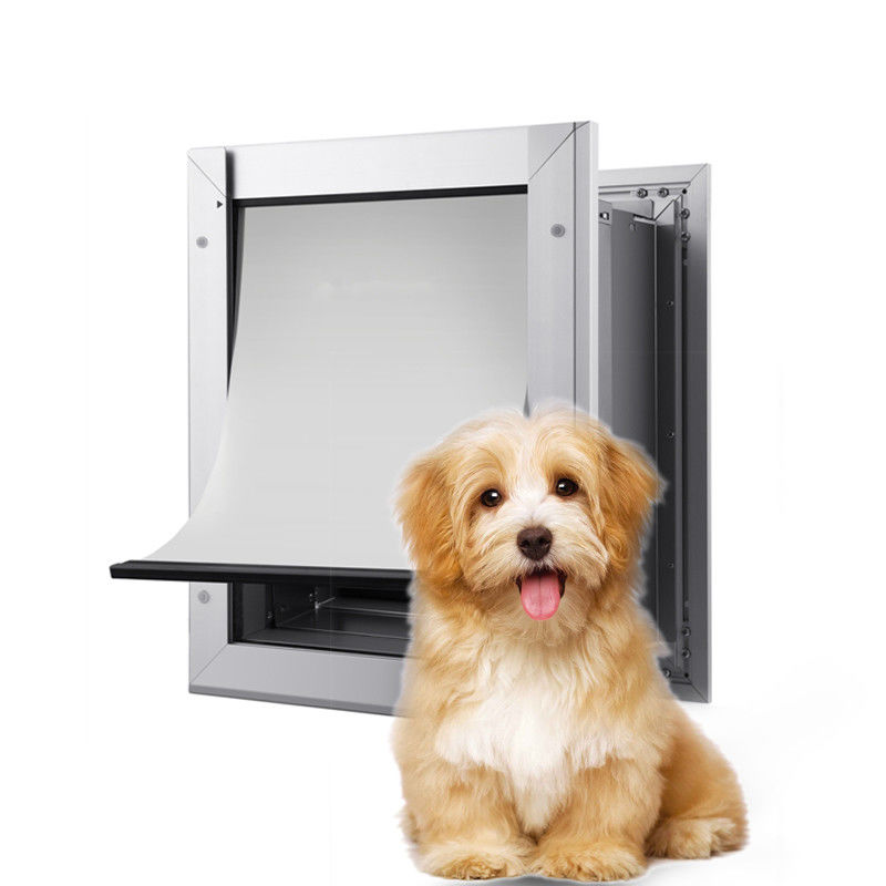 ISO9001 PET 安全 アルミ PET ドア 4 方向 閉じる 磁気 鍵 犬 ドア