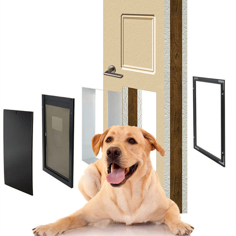 ISO9001 PET 安全 アルミ PET ドア 4 方向 閉じる 磁気 鍵 犬 ドア