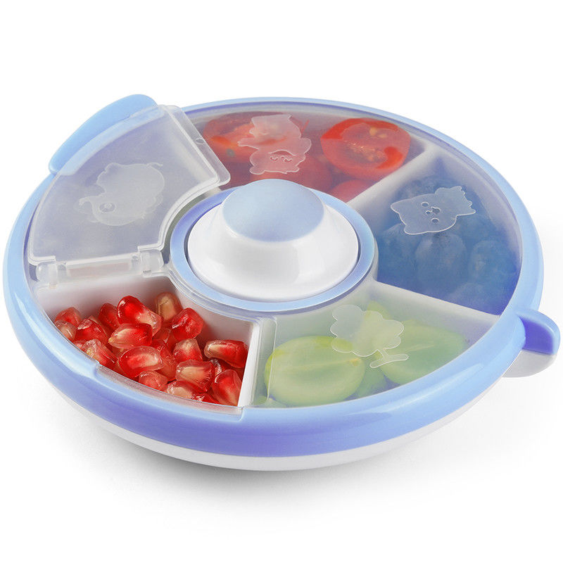 子供用 PP プラスチック分割 スナックプレート BPA 無 5 コンパートメント 大型薬剤錠剤オーガナイザー