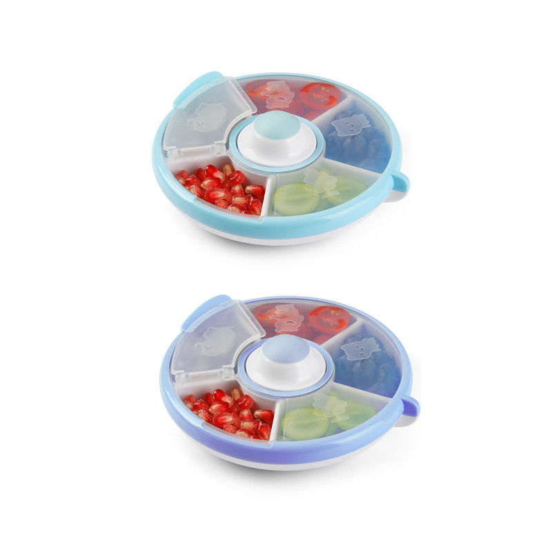 子供用 PP プラスチック分割 スナックプレート BPA 無 5 コンパートメント 大型薬剤錠剤オーガナイザー